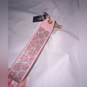 Pink and Silver Keychain Accessory